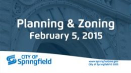 Planning & Zoning – February 5, 2015