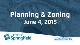 Planning & Zoning – June 4, 2015