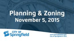 Planning & Zoning – November 5, 2015