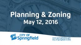 Planning & Zoning – May 12, 2016