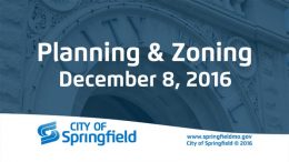 Planning & Zoning Meeting – December 8, 2016