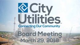 City Utilities Board Meeting – March 29, 2018