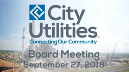City Utilities Board Meeting – September 27, 2018